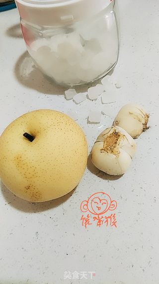 冰糖雪梨炖百合的做法步骤：1