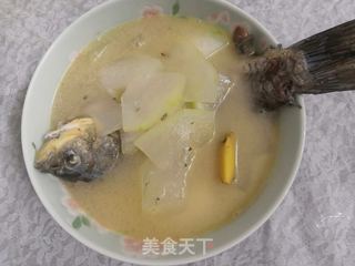 冬瓜鲫鱼汤的做法步骤:14