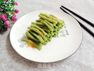 芝麻沙拉拌长豆的做法步骤:12