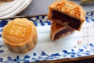 广式豆沙月饼的做法步骤:20