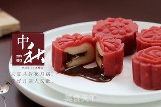 桃山皮流心月饼的做法步骤:15