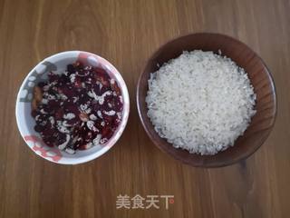 花豆莲子米饭的做法步骤：2