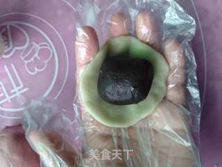 抹茶冰皮月饼的做法步骤:8