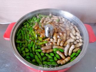 香辣花生毛豆的做法步骤:6