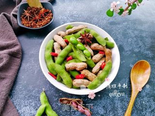 香辣花生毛豆的做法步骤:8