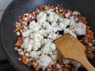 香菇蛋炒饭的做法步骤:11