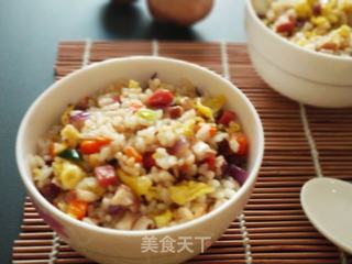 香菇蛋炒饭的做法步骤:13