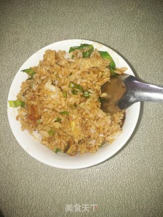 鸡蛋甘蓝炒饭的做法步骤:11