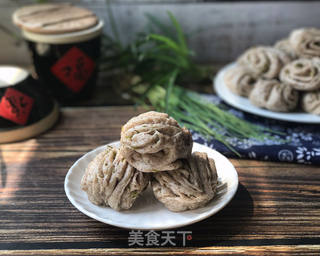 葱香黑麦花卷的做法步骤:16