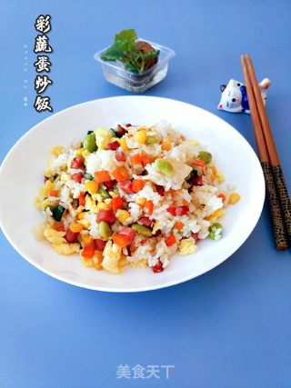 彩蔬蛋炒饭的做法步骤:19