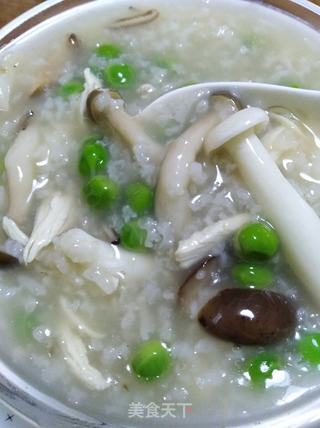 鸡丝青豆菌菇粥的做法步骤:18