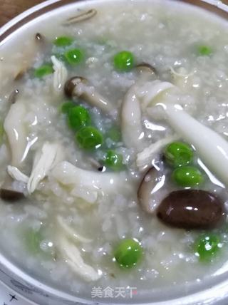 鸡丝青豆菌菇粥的做法步骤:20