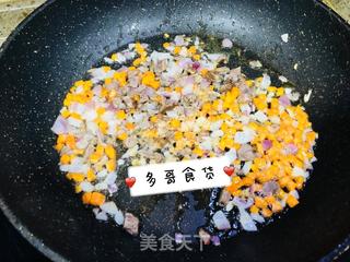 黄金牛肉炒饭的做法步骤:6