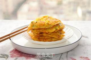 胡萝卜嫩玉米饼的做法步骤:9