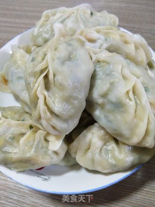 韭菜虾仁鸡蛋蒸饺的做法步骤:5