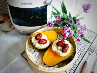 红枣糯米蒸南瓜的做法步骤:10