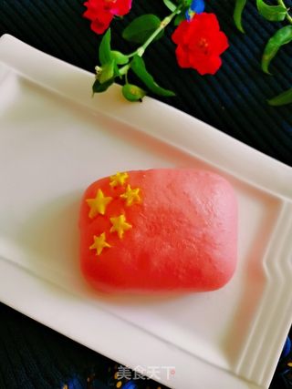 国旗肉包的做法步骤:18