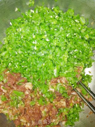 扁豆猪肉南瓜面水饺的做法步骤:3