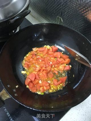 西红柿鸡蛋面的做法步骤:4
