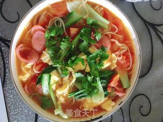 西红柿鸡蛋面的做法步骤:8