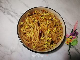 黄豆芽炒土豆粉的做法步骤：11