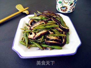 香菇烧豆角的做法步骤:7
