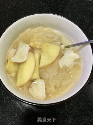 “润燥汤羹”百合银耳苹果糖水的做法步骤:14