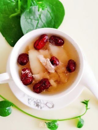 红枣和梨炖肉片的做法步骤:6