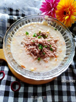 燕麦片牛肉松粥的做法步骤:12