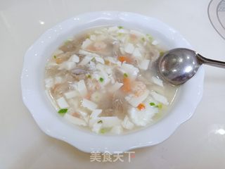 三鲜豆腐羹的做法步骤:12