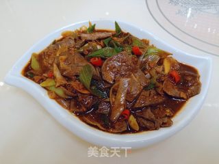 葱爆猪肝的做法步骤:12