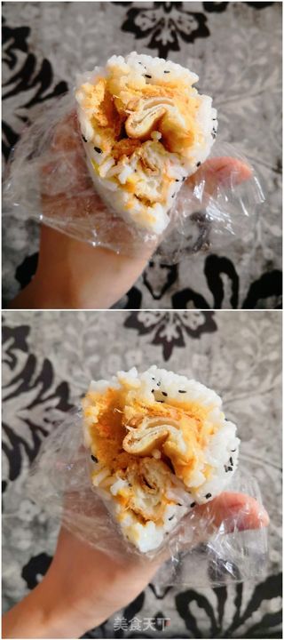 肉松饭团糯米包油条的做法步骤:7