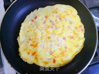 火腿玉米蛋饼的做法步骤：6