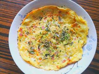 火腿玉米蛋饼的做法步骤：7