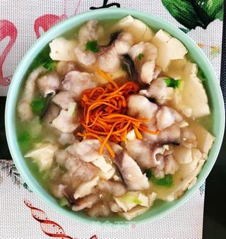 虫草鱼片豆腐羹的做法步骤:6