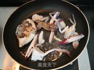 梭子蟹烩年糕的做法步骤:7