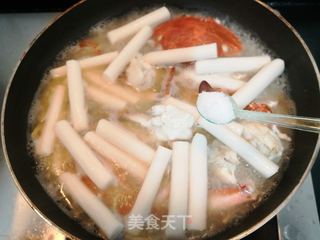 梭子蟹烩年糕的做法步骤:10