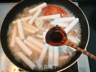 梭子蟹烩年糕的做法步骤:11