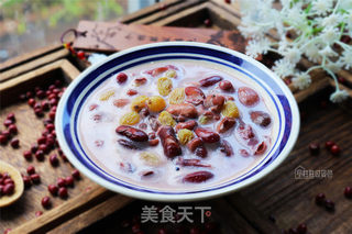 红豆牛奶粥的做法步骤:9