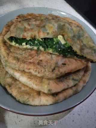 笨人法韭菜鸡蛋馅饼的做法步骤:9