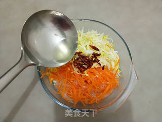 粉丝拌白菜心的做法步骤:7