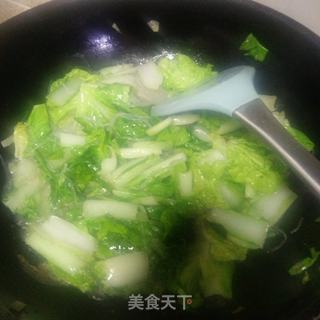 花蛤肉炒奶白菜的做法步骤:9