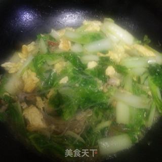 花蛤肉炒奶白菜的做法步骤：14