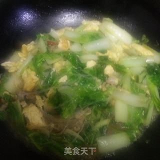 花蛤肉炒奶白菜的做法步骤:14