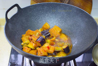 油条烧茄子的做法步骤:6