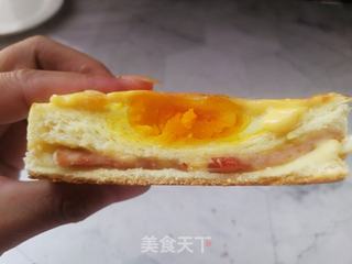 十分钟快手早餐【芝士培根厚土司片】的做法步骤:10