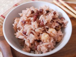 红豆莲子米饭的做法步骤:7
