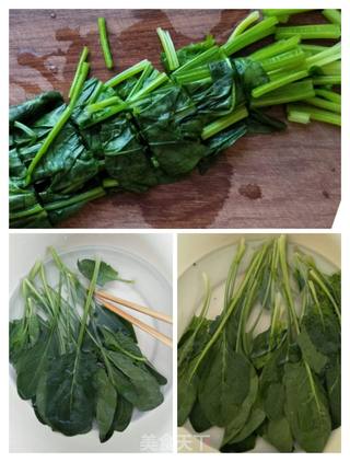 大麦青汁菠菜面的做法步骤:3