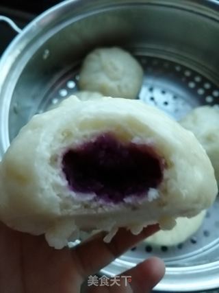 紫薯包,红豆包,豆浆。的做法步骤:25