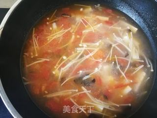 金针菇木耳豆腐蛋花汤的做法步骤:11